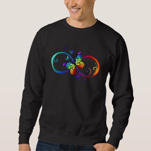 Vlinder Regenboog oneindigheid Symbool Teken Trui (Voorkant)