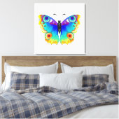 Vlinder Regenboog Pauwenoog Canvas Afdruk (Insitu (Slaapkamer))