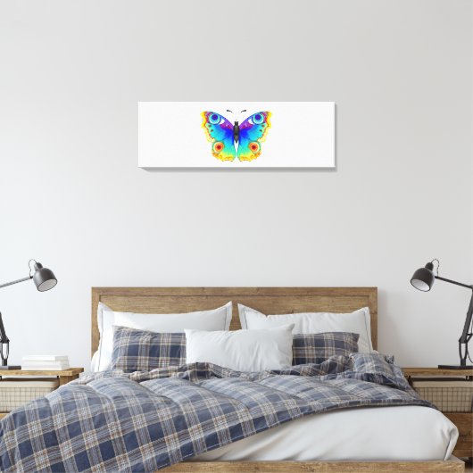 Vlinder Regenboog Pauwenoog Canvas Afdruk (Insitu (Slaapkamer))
