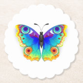 Vlinder Regenboog Pauwenoog Kartonnen Onderzetters (Voorkant)