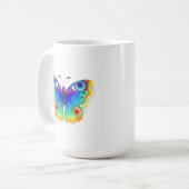 Vlinder Regenboog Pauwenoog Koffiemok (Voorkant links)