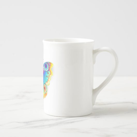 Vlinder Regenboog Pauwenoog Porselein Kop (Rechts)