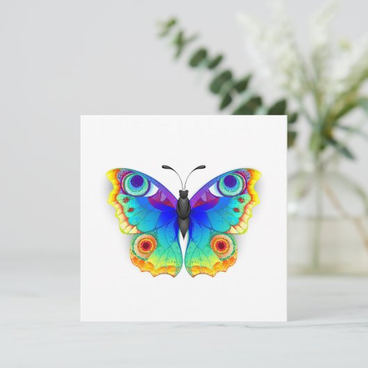 Vlinder Regenboog Vlinderoog Kaart (Staand voorkant)
