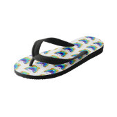 Vlinder Regenboog Vlinderoog Kinder Teenslippers (Schuin)