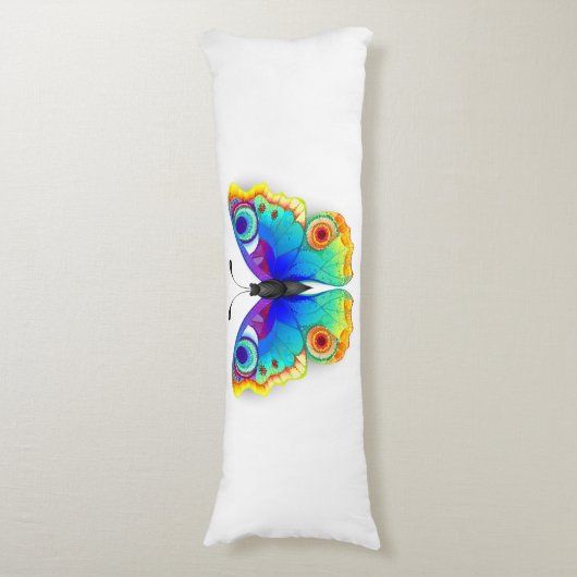 Vlinder Regenboog Vlinderoog Lichaamskussen (Voorkant Verticaal)