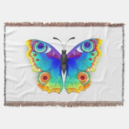 Vlinder Regenboog Vlinderoog Pauw Deken (Voorkant)