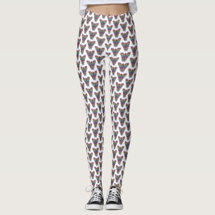 Vlinder Regenboog (wit) - Broek Leggings