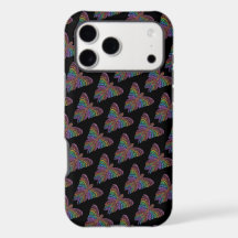 Vlinder Regenboog (zwart) - iPhone Hoesje