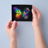 Vlinder regenboogbloem flyer (Hand)