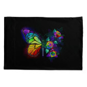 Vlinder regenboogbloem kussensloop (Achterkant)