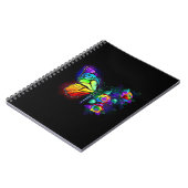 Vlinder regenboogbloem notitieboek (Linkerzijde)