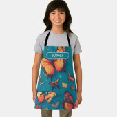 Vlinder Retro Kleurrijk Gepersonaliseerd Patroon Schort (Insitu)