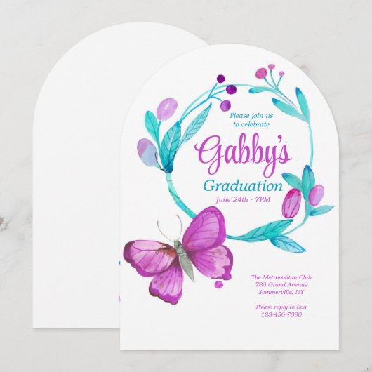 Vlinder Ring Kaart (Voorkant / Achterkant)