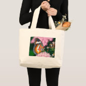 vlinder rode lacterende vlinder grote tote bag (Voorkant (product))