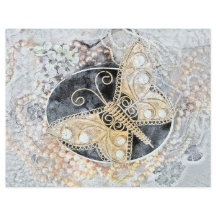  vlinder Romantische gouden zwarte kunst