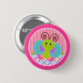 Vlinder Ronde Button 5,7 Cm (Voorkant /achterkant)