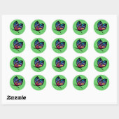 vlinder ronde sticker (Vel)