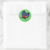 vlinder ronde sticker (Tas)