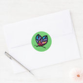 vlinder ronde sticker (Envelop)