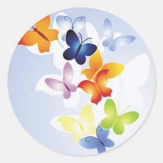 vlinder ronde sticker