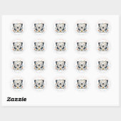  vlinder ronde Stickers (Vel)