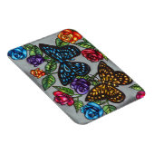 Vlinder roos bloeit originele natuur tekening magneet (Rechterzijde)