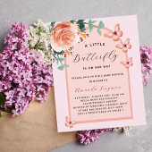 Vlinder roos gouden bloemenboog budget Baby shower