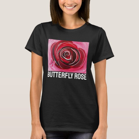 Vlinder Roos Schilderij van Alfred Fox T-shirt (Voorkant)