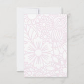 Vlinder roze baby shower bedankkaart (Achterkant)