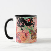 VLINDER ROZE FONKELINGEN, ZWARTE FLORALE MONOGRAM, MOK (Links)