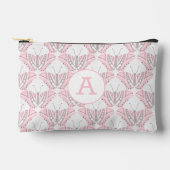 Vlinder roze grijs monogram etui (Voorkant)