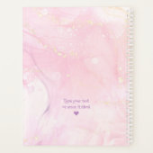 Vlinder Roze Paarse Kleurrijke Bloemen Meisje Naam Planner (Achterkant)