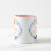 Vlinder & Roze Roos Monogram I Gouden Initiaal Mok (Midden)