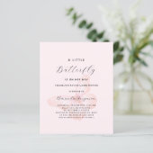 Vlinder roze rose goud meisje budget Baby shower (Staand voorkant)