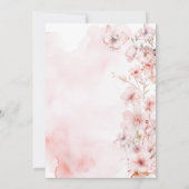 Vlinder Roze Rose Tuin Meisje Baby shower Kaart (Achterkant)