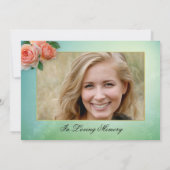 Vlinder Rozen Foto Begrafenisdienst Kaart (Achterkant)