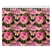 Vlinder Rozentuin Bloem Bloem Mooie Esthetisch Kalender (Hoes)
