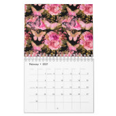 Vlinder Rozentuin Bloem Bloem Mooie Esthetisch Kalender (Feb 2027)