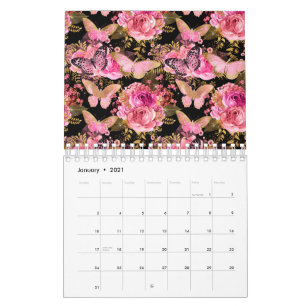 Vlinder Rozentuin Bloem Bloem Mooie Esthetisch Kalender