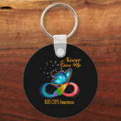 Vlinder RSD CRPS Awareness Sleutelhanger (Voorkant)