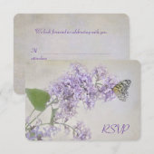 Vlinder RSVP op Sering Kaart (Voorkant / Achterkant)