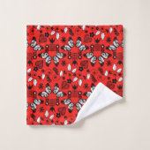 Vlinder Scandinavische volkskunst Bad Handdoek (Wasdoekje)