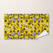 Vlinder Scandinavische volkskunst Bad Handdoek (Handdoek)