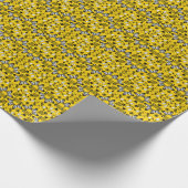 Vlinder Scandinavische volkskunst Cadeaupapier (Hoek)