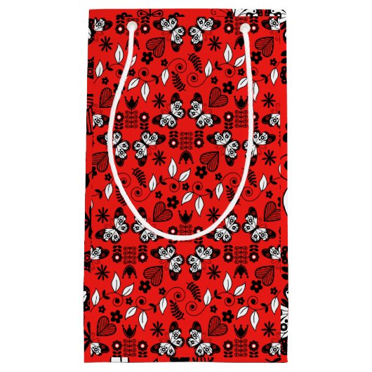 Vlinder Scandinavische volkskunst Klein Cadeauzakje (Voorkant)