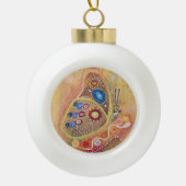 Vlinder schilderen Keramische Bal Decoratie (Voorkant)
