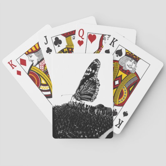 vlinder schuw zwart speelkaarten (Achterkant)