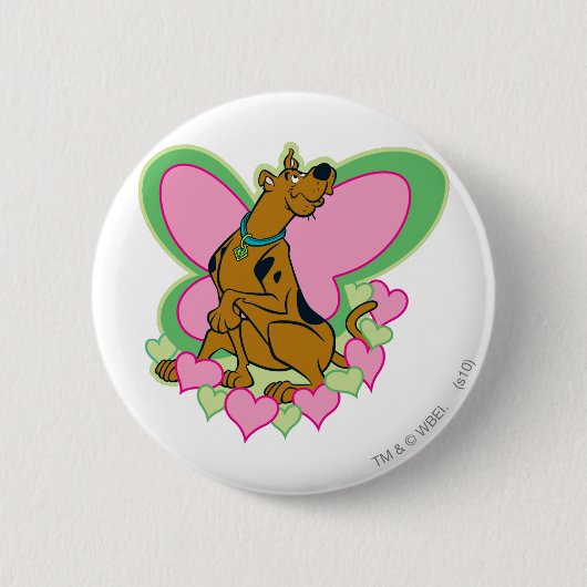 vlinder Scooby-Doo Ronde Button 5,7 Cm (Voorkant)