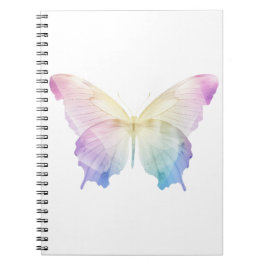 Vlinder silhouet in kleuren notitieboek