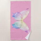 Vlinder silhouet in kleuren strandlaken (Voorkant)